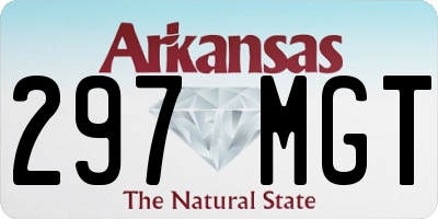 AR license plate 297MGT