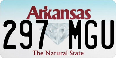 AR license plate 297MGU