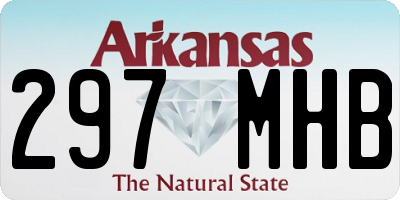 AR license plate 297MHB