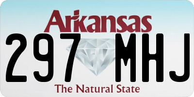 AR license plate 297MHJ