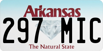 AR license plate 297MIC