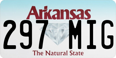 AR license plate 297MIG
