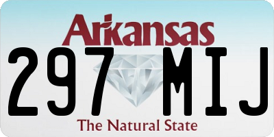 AR license plate 297MIJ