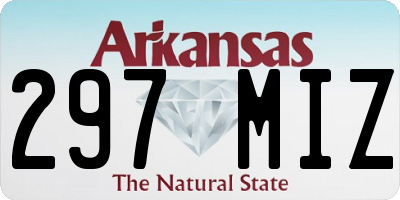 AR license plate 297MIZ