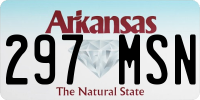 AR license plate 297MSN