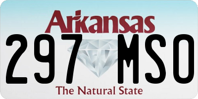 AR license plate 297MSO