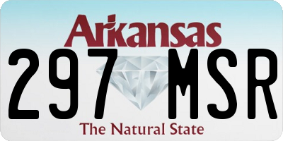 AR license plate 297MSR