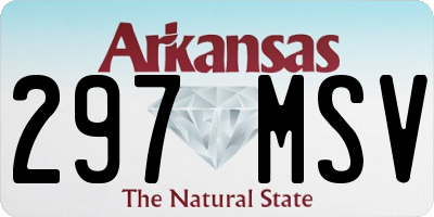 AR license plate 297MSV