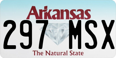 AR license plate 297MSX