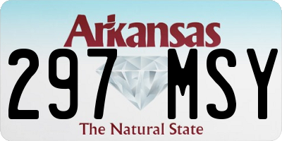 AR license plate 297MSY