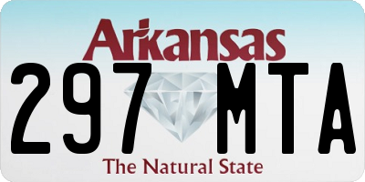 AR license plate 297MTA