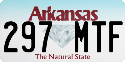 AR license plate 297MTF