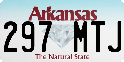 AR license plate 297MTJ