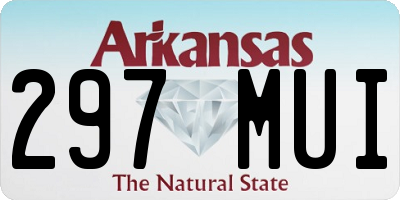 AR license plate 297MUI
