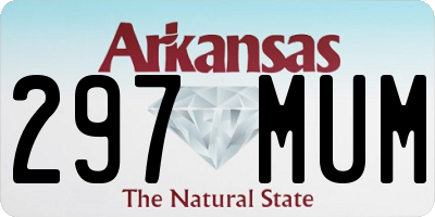 AR license plate 297MUM