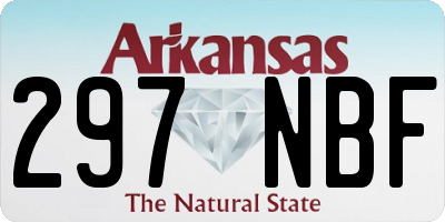 AR license plate 297NBF