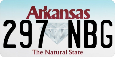 AR license plate 297NBG