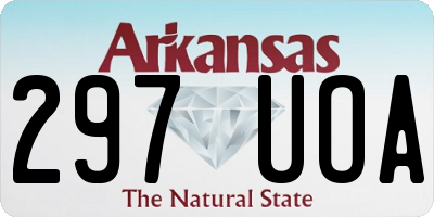 AR license plate 297UOA