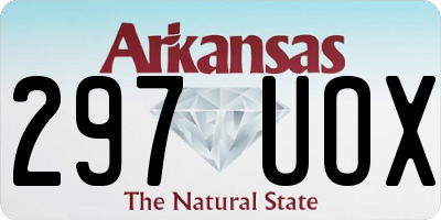 AR license plate 297UOX