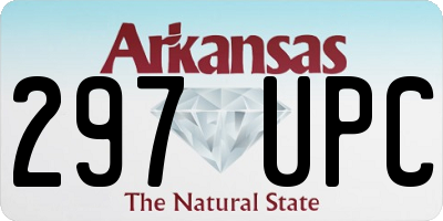AR license plate 297UPC