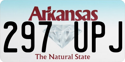 AR license plate 297UPJ