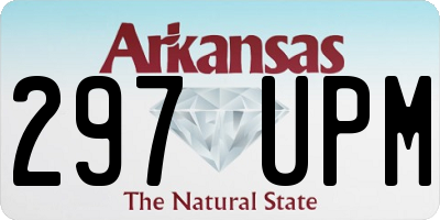 AR license plate 297UPM