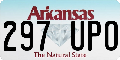 AR license plate 297UPO