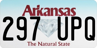 AR license plate 297UPQ