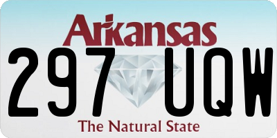 AR license plate 297UQW