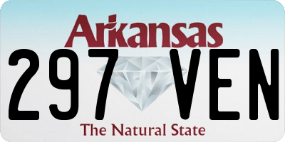 AR license plate 297VEN