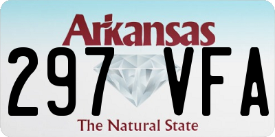 AR license plate 297VFA