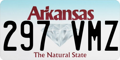 AR license plate 297VMZ