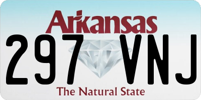 AR license plate 297VNJ