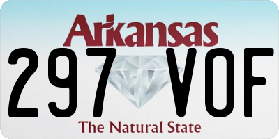 AR license plate 297VOF