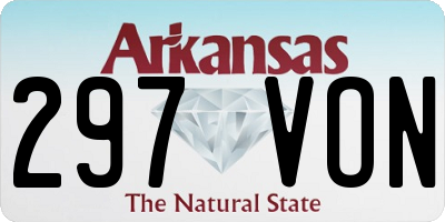 AR license plate 297VON