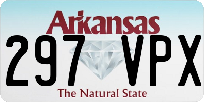 AR license plate 297VPX