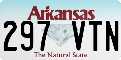 AR license plate 297VTN