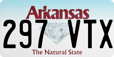 AR license plate 297VTX