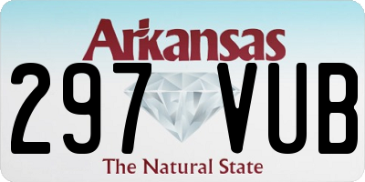 AR license plate 297VUB