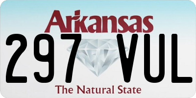 AR license plate 297VUL