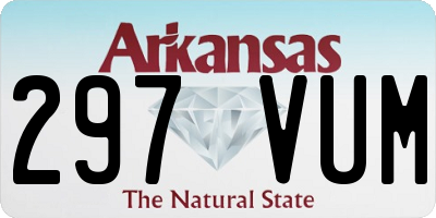 AR license plate 297VUM