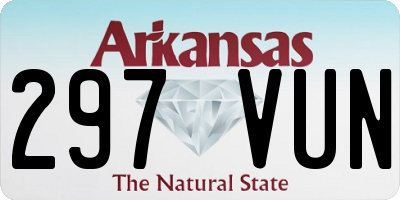 AR license plate 297VUN