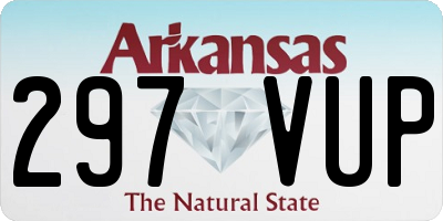 AR license plate 297VUP