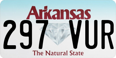 AR license plate 297VUR