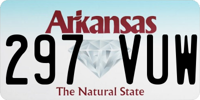 AR license plate 297VUW