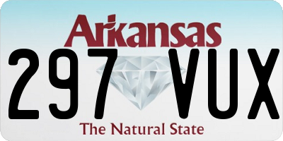 AR license plate 297VUX
