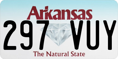 AR license plate 297VUY