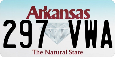 AR license plate 297VWA