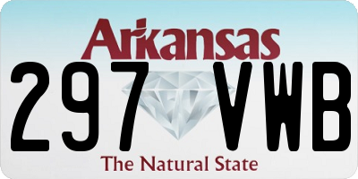 AR license plate 297VWB