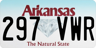 AR license plate 297VWR